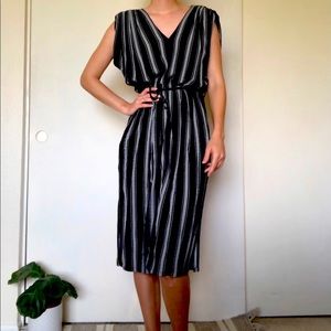 Navy summer stripped Anthropology dress in XS